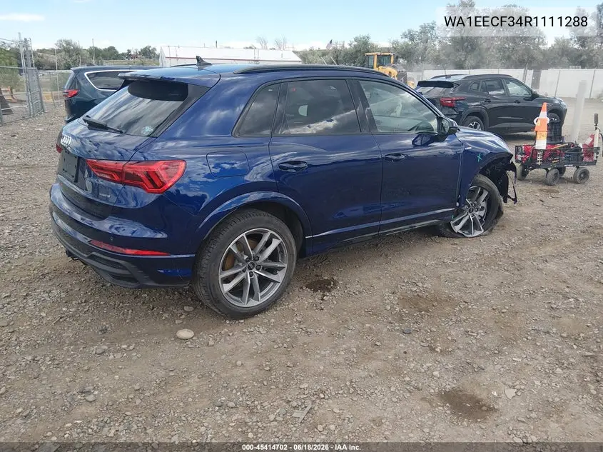 2024 Audi Q3 Premium Plus 45 Tfsi S Line Quattro Tiptronic VIN: WA1EECF34R1111288 Lot: 45414702