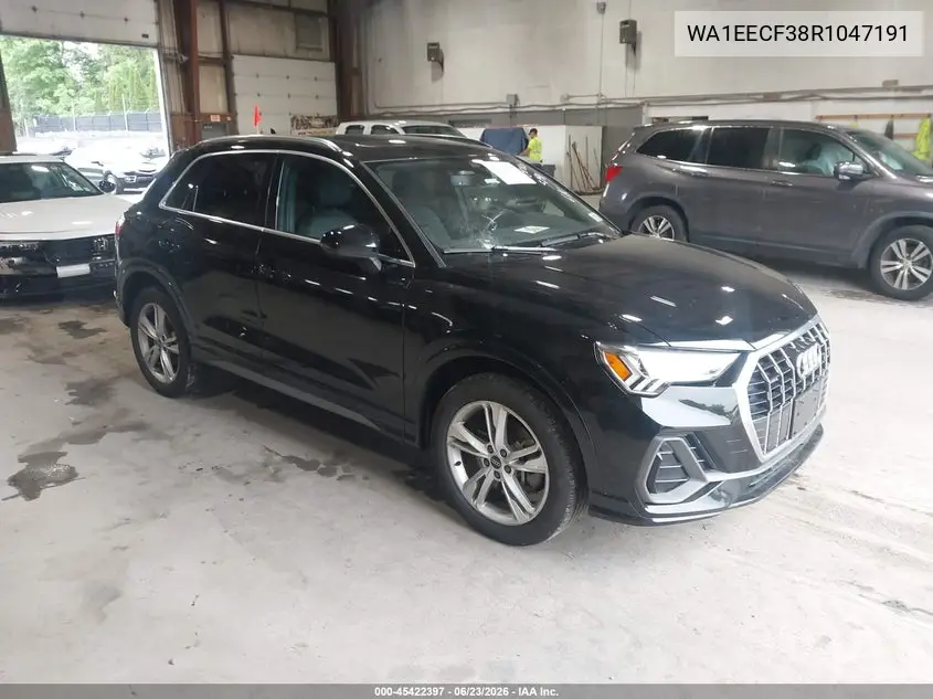 2024 Audi Q3 Premium Plus 45 Tfsi S Line Quattro Tiptronic VIN: WA1EECF38R1047191 Lot: 45422397