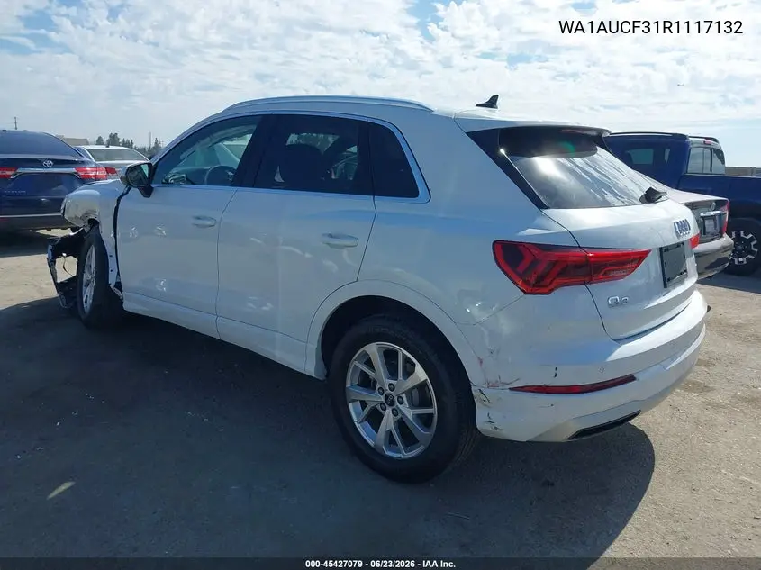 2024 Audi Q3 Premium 40 Tfsi Quattro Tiptronic VIN: WA1AUCF31R1117132 Lot: 45427079