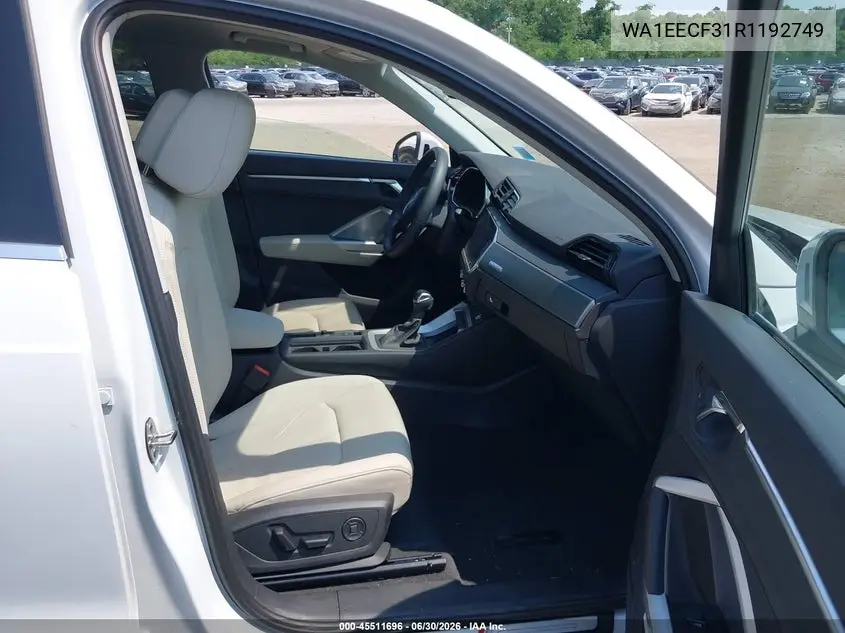 2024 Audi Q3 Premium Plus 45 Tfsi S Line Quattro Tiptronic VIN: WA1EECF31R1192749 Lot: 45511696