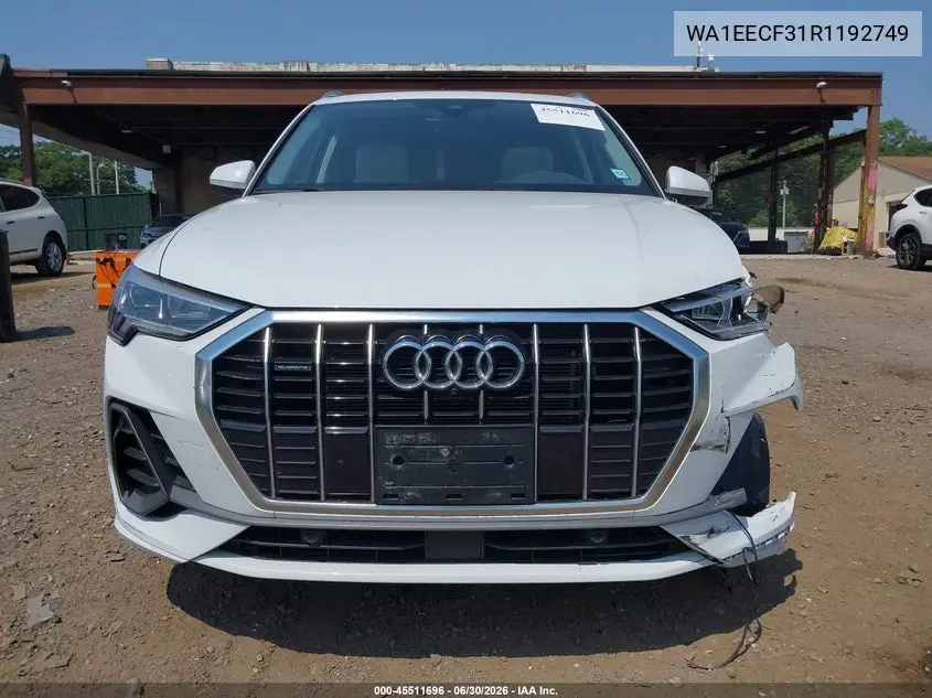 2024 Audi Q3 Premium Plus 45 Tfsi S Line Quattro Tiptronic VIN: WA1EECF31R1192749 Lot: 45511696
