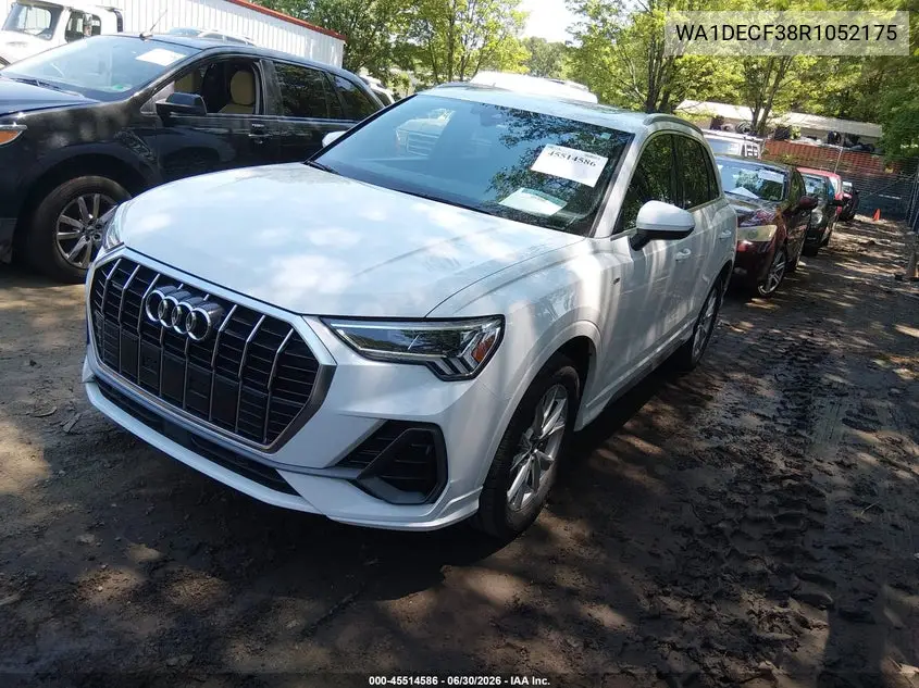 2024 Audi Q3 Premium 45 Tfsi S Line Quattro Tiptronic VIN: WA1DECF38R1052175 Lot: 45514586