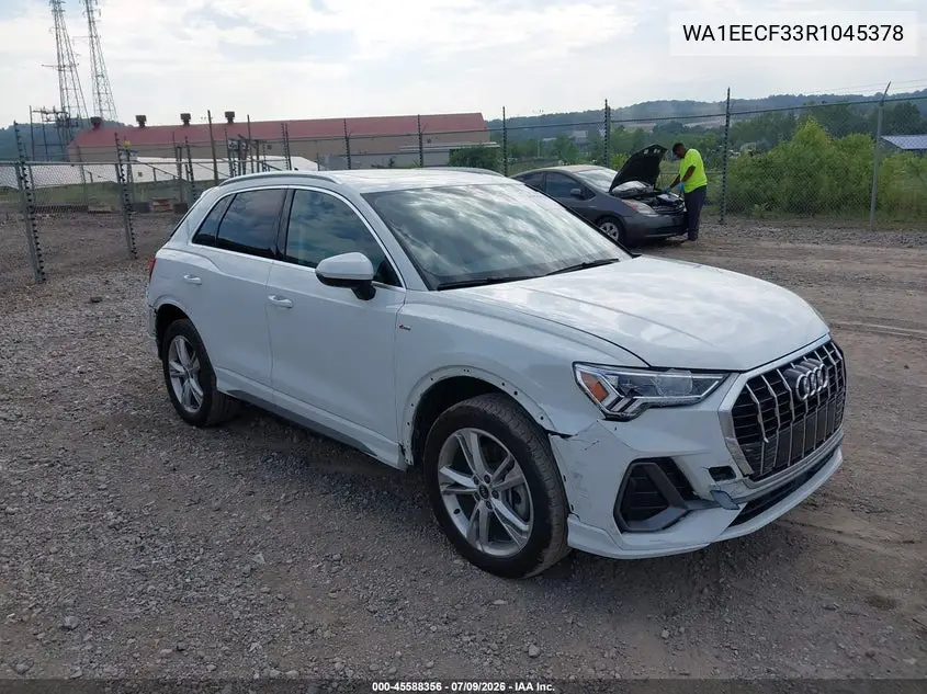 2024 Audi Q3 Premium Plus 45 Tfsi S Line Quattro Tiptronic VIN: WA1EECF33R1045378 Lot: 45588356