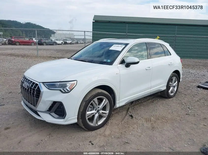 2024 Audi Q3 Premium Plus 45 Tfsi S Line Quattro Tiptronic VIN: WA1EECF33R1045378 Lot: 45588356
