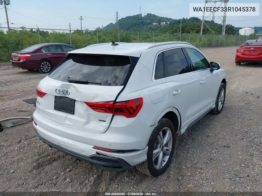 2024 Audi Q3 Premium Plus 45 Tfsi S Line Quattro Tiptronic VIN: WA1EECF33R1045378 Lot: 45588356