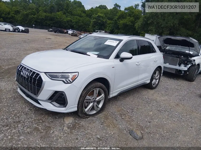2024 Audi Q3 Premium 45 Tfsi S Line Quattro Tiptronic VIN: WA1DECF30R1031207 Lot: 45605675