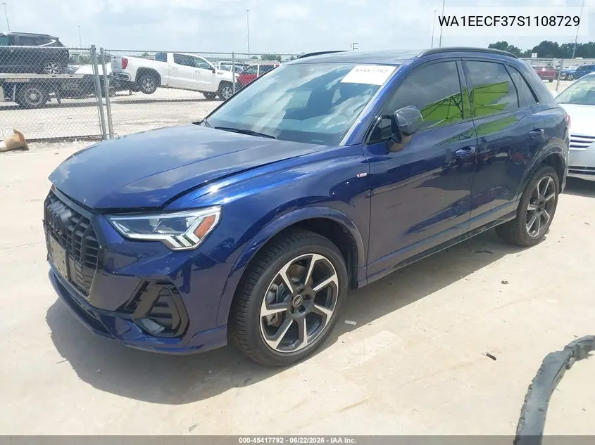 2025 Audi Q3 Premium 45 Tfsi S Line Quattro Tiptronic VIN: WA1EECF37S1108729 Lot: 45417792