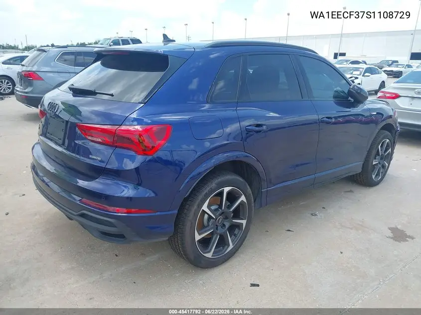 2025 Audi Q3 Premium 45 Tfsi S Line Quattro Tiptronic VIN: WA1EECF37S1108729 Lot: 45417792