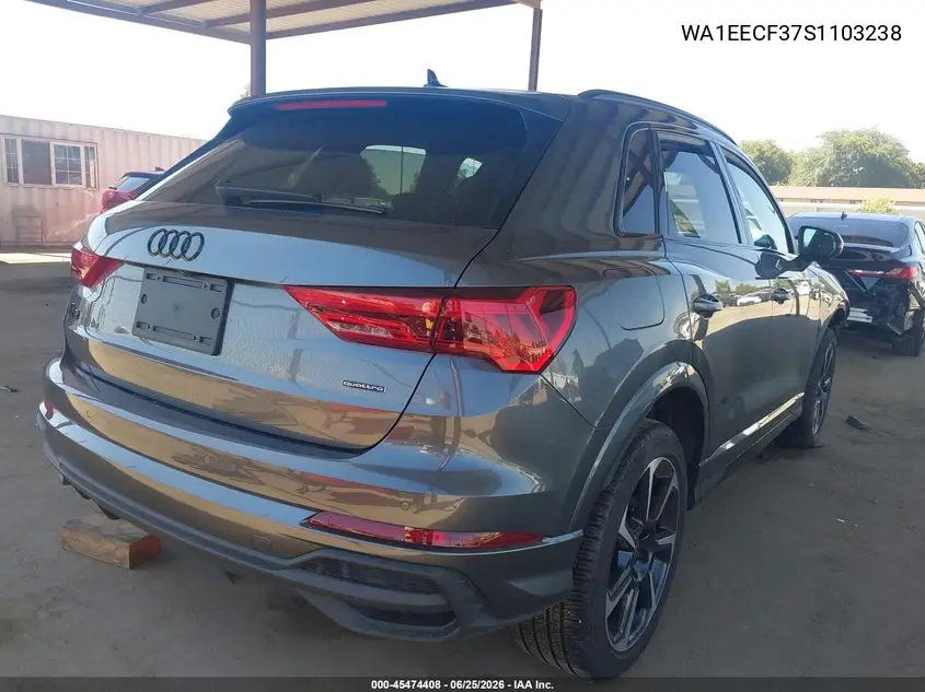 2025 Audi Q3 Premium 45 Tfsi S Line Quattro Tiptronic VIN: WA1EECF37S1103238 Lot: 45474408