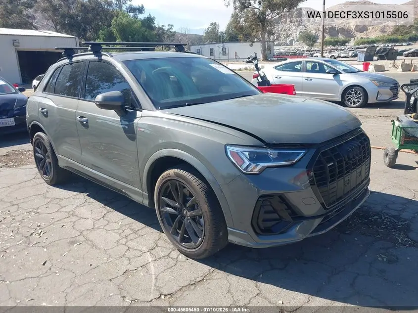 2025 Audi Q3 Premium 45 Tfsi S Line Quattro Tiptronic VIN: WA1DECF3XS1015506 Lot: 45605450