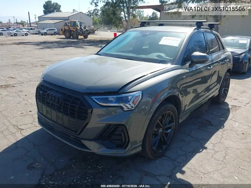 2025 Audi Q3 Premium 45 Tfsi S Line Quattro Tiptronic VIN: WA1DECF3XS1015506 Lot: 45605450