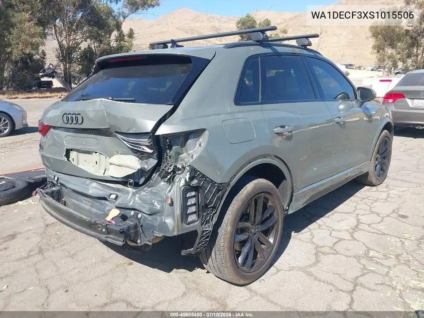 2025 Audi Q3 Premium 45 Tfsi S Line Quattro Tiptronic VIN: WA1DECF3XS1015506 Lot: 45605450