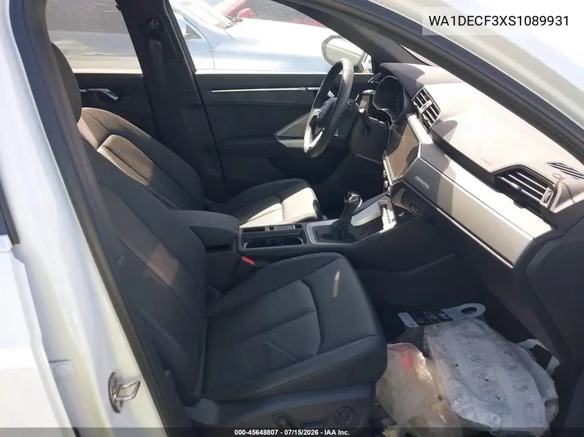 2025 Audi Q3 Premium 45 Tfsi S Line Quattro Tiptronic VIN: WA1DECF3XS1089931 Lot: 45648807