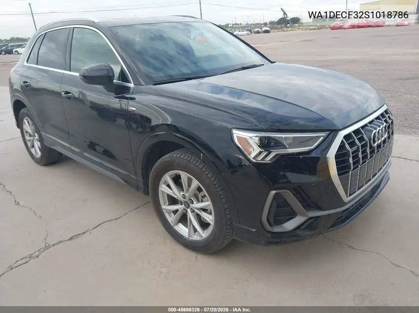 WA1DECF32S1018786 2025 Audi Q3 Premium 45 Tfsi S Line Quattro Tiptronic