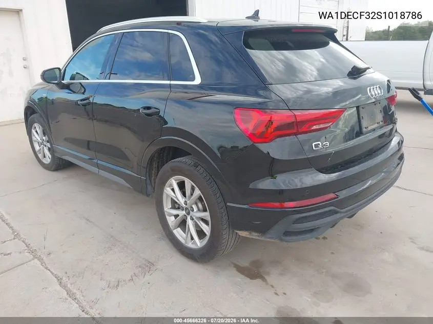 WA1DECF32S1018786 2025 Audi Q3 Premium 45 Tfsi S Line Quattro Tiptronic