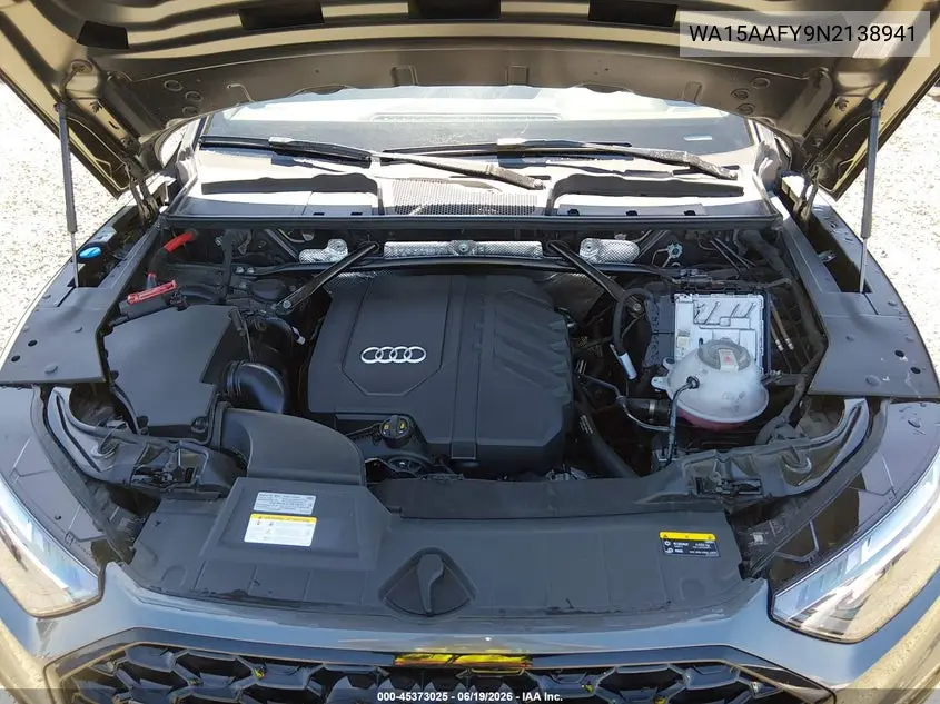 2022 Audi Q5 Sportback Premium Plus 45 Tfsi S Line Quattro S Tronic VIN: WA15AAFY9N2138941 Lot: 45373025