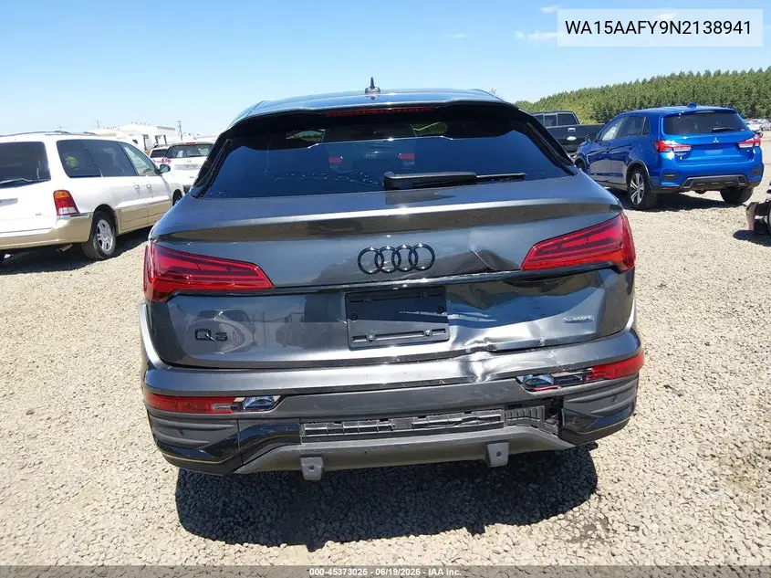 2022 Audi Q5 Sportback Premium Plus 45 Tfsi S Line Quattro S Tronic VIN: WA15AAFY9N2138941 Lot: 45373025