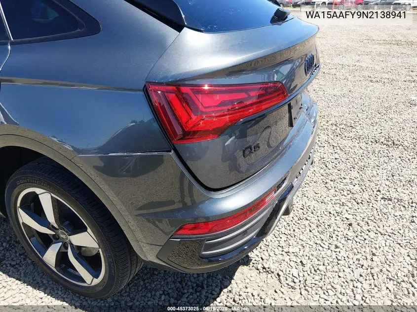 2022 Audi Q5 Sportback Premium Plus 45 Tfsi S Line Quattro S Tronic VIN: WA15AAFY9N2138941 Lot: 45373025