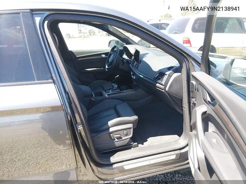 2022 Audi Q5 Sportback Premium Plus 45 Tfsi S Line Quattro S Tronic VIN: WA15AAFY9N2138941 Lot: 45373025