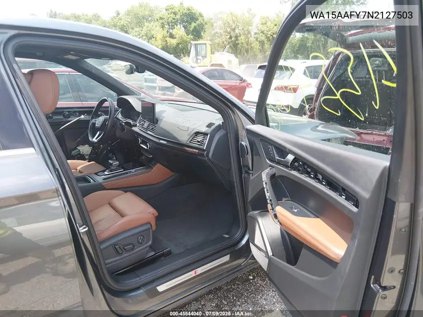 2022 Audi Q5 Sportback Premium Plus 45 Tfsi S Line Quattro S Tronic VIN: WA15AAFY7N2127503 Lot: 45544040
