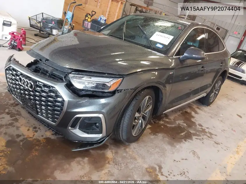2023 Audi Q5 Sportback Premium Plus 45 Tfsi S Line Quattro S Tronic VIN: WA15AAFY9P2074404 Lot: 44902654