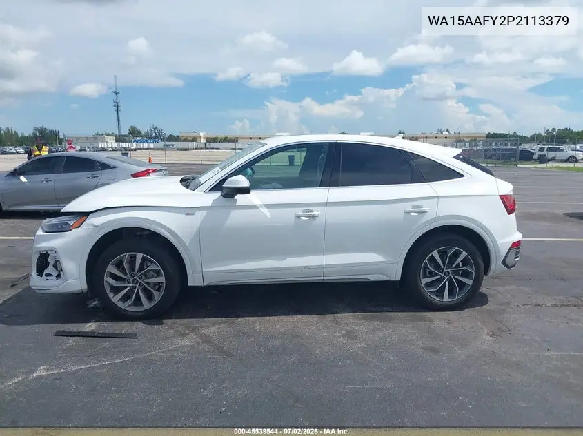 2023 Audi Q5 Sportback Premium Plus 45 Tfsi S Line Quattro S Tronic VIN: WA15AAFY2P2113379 Lot: 45539544