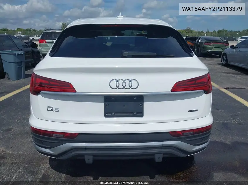 2023 Audi Q5 Sportback Premium Plus 45 Tfsi S Line Quattro S Tronic VIN: WA15AAFY2P2113379 Lot: 45539544