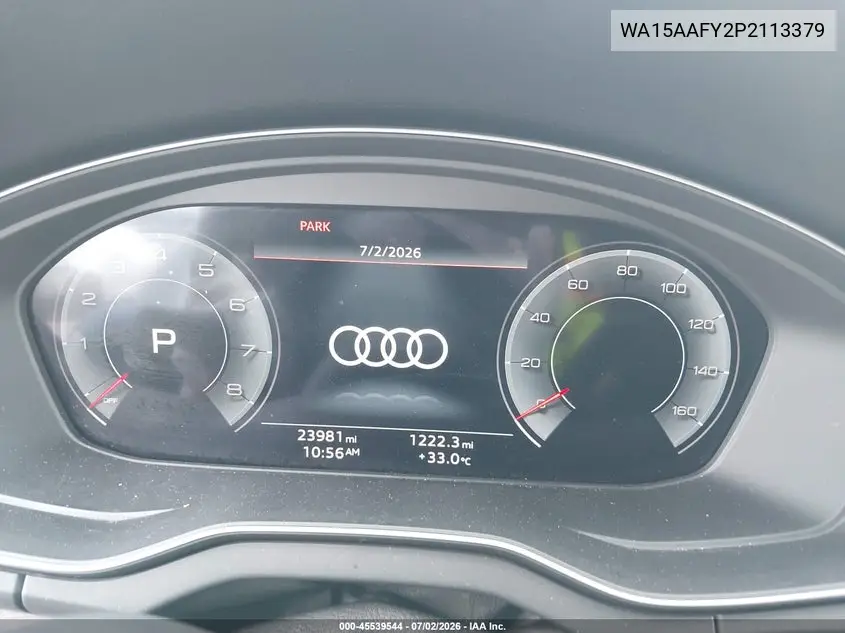 2023 Audi Q5 Sportback Premium Plus 45 Tfsi S Line Quattro S Tronic VIN: WA15AAFY2P2113379 Lot: 45539544