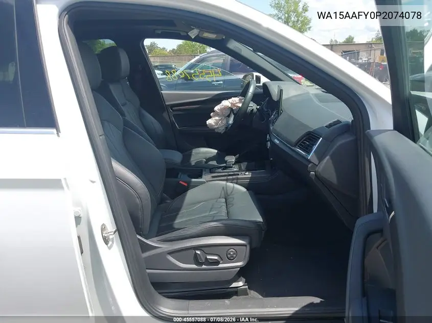 2023 Audi Q5 Sportback Premium Plus 45 Tfsi S Line Quattro S Tronic VIN: WA15AAFY0P2074078 Lot: 45557088
