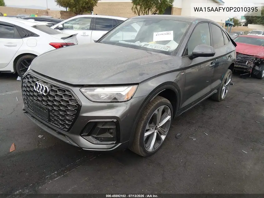 2023 Audi Q5 Sportback Premium Plus 45 Tfsi S Line Quattro S Tronic VIN: WA15AAFY0P2010395 Lot: 45592102