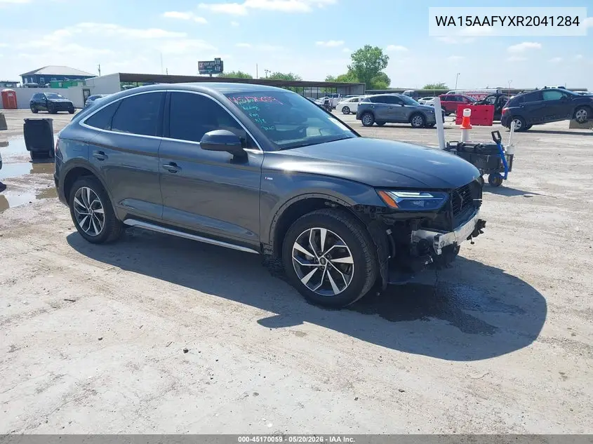 2024 Audi Q5 Sportback Premium Plus 45 Tfsi S Line Quattro S Tronic VIN: WA15AAFYXR2041284 Lot: 45170059