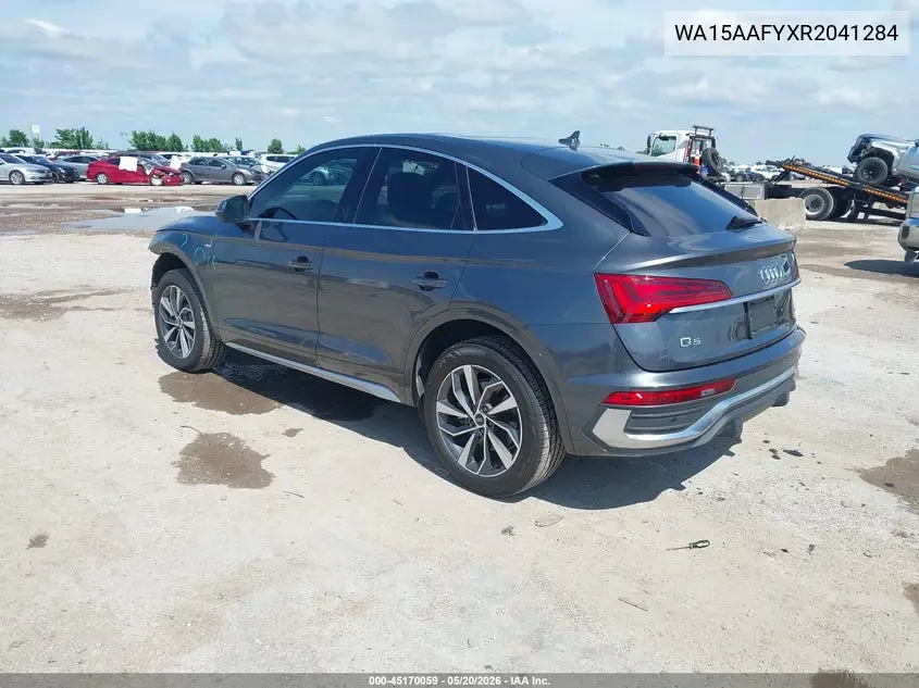 2024 Audi Q5 Sportback Premium Plus 45 Tfsi S Line Quattro S Tronic VIN: WA15AAFYXR2041284 Lot: 45170059