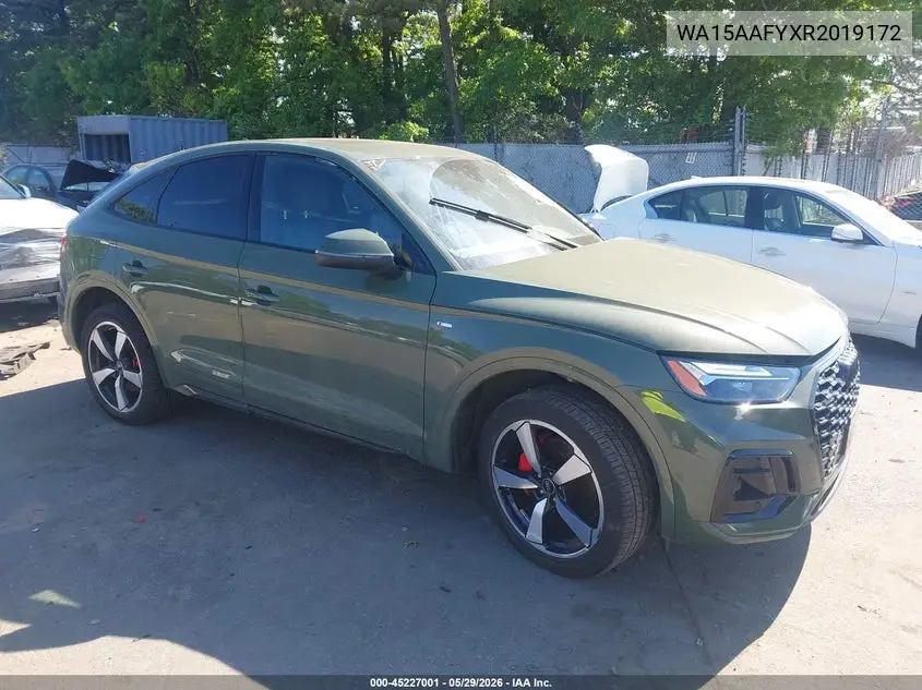 2024 Audi Q5 Sportback Premium Plus 45 Tfsi S Line Quattro S Tronic VIN: WA15AAFYXR2019172 Lot: 45227001