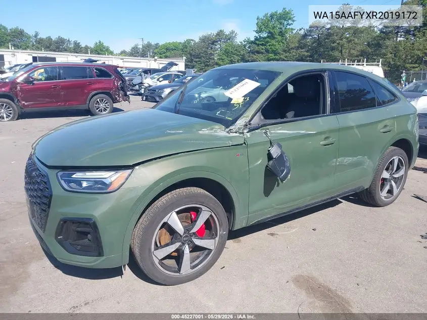 2024 Audi Q5 Sportback Premium Plus 45 Tfsi S Line Quattro S Tronic VIN: WA15AAFYXR2019172 Lot: 45227001