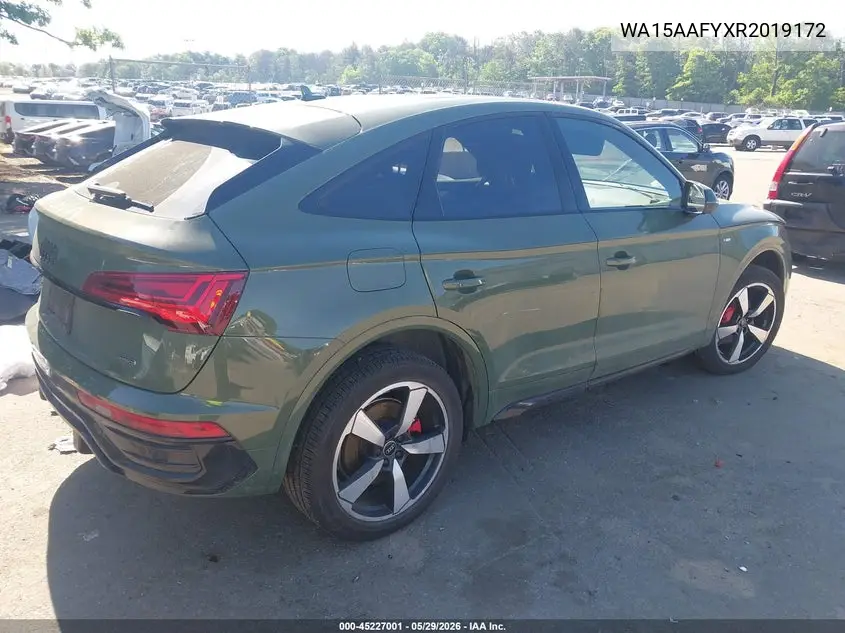 2024 Audi Q5 Sportback Premium Plus 45 Tfsi S Line Quattro S Tronic VIN: WA15AAFYXR2019172 Lot: 45227001