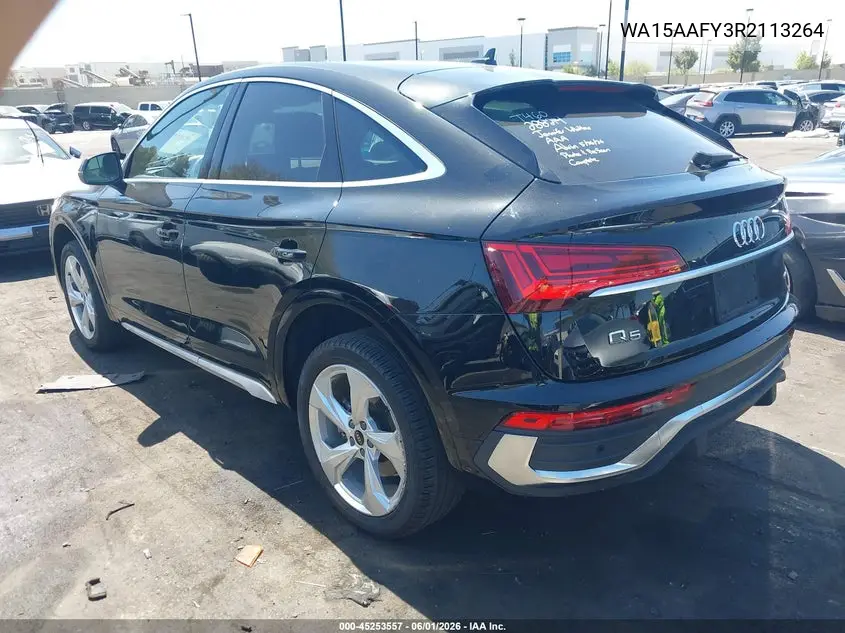 2024 Audi Q5 Sportback Premium Plus 45 Tfsi S Line Quattro S Tronic VIN: WA15AAFY3R2113264 Lot: 45253557