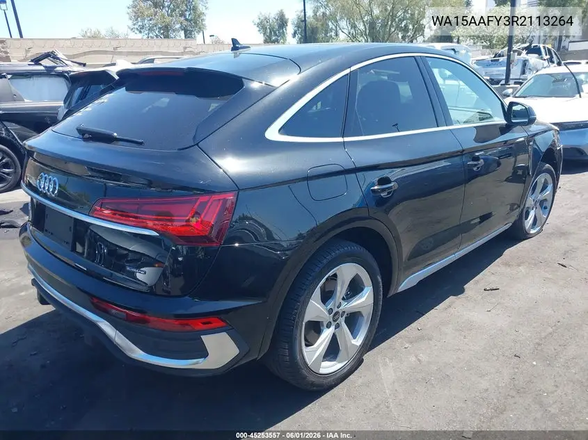 2024 Audi Q5 Sportback Premium Plus 45 Tfsi S Line Quattro S Tronic VIN: WA15AAFY3R2113264 Lot: 45253557