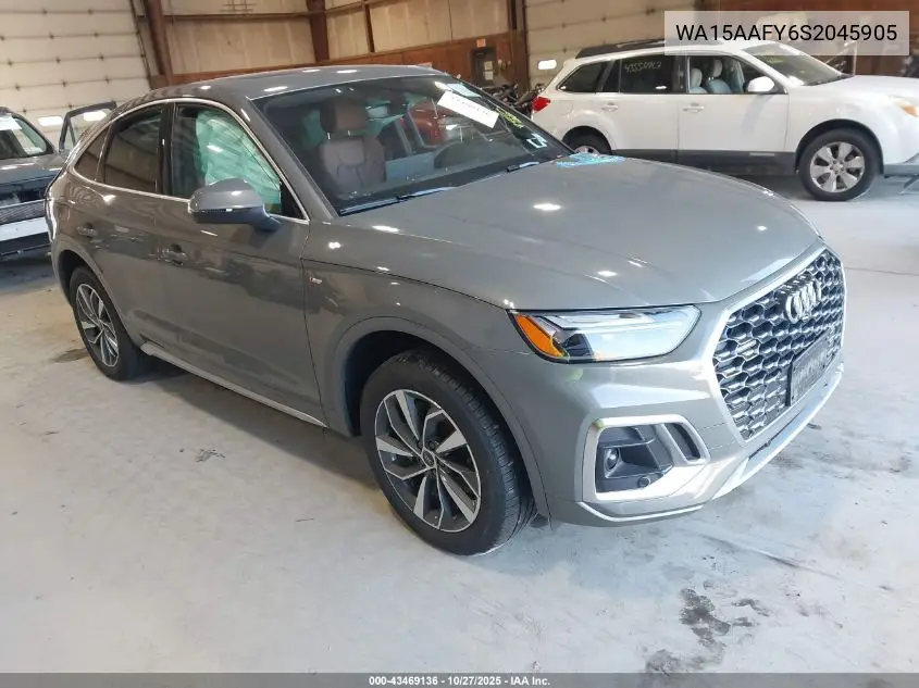 2025 Audi Q5 Sportback Premium Plus 45 Tfsi S Line Quattro S Tronic VIN: WA15AAFY6S2045905 Lot: 43469136