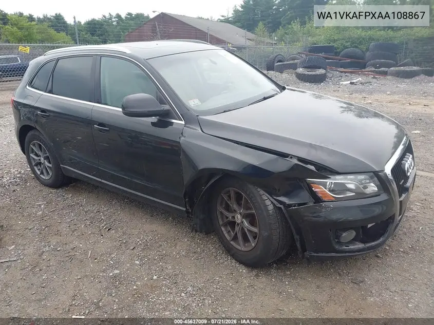 2010 Audi Q5 3.2 Premium VIN: WA1VKAFPXAA108867 Lot: 45637009