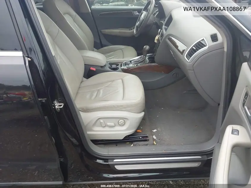2010 Audi Q5 3.2 Premium VIN: WA1VKAFPXAA108867 Lot: 45637009