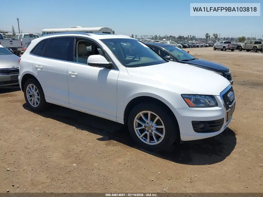 2011 Audi Q5 2.0T Premium VIN: WA1LFAFP9BA103818 Lot: 45614051