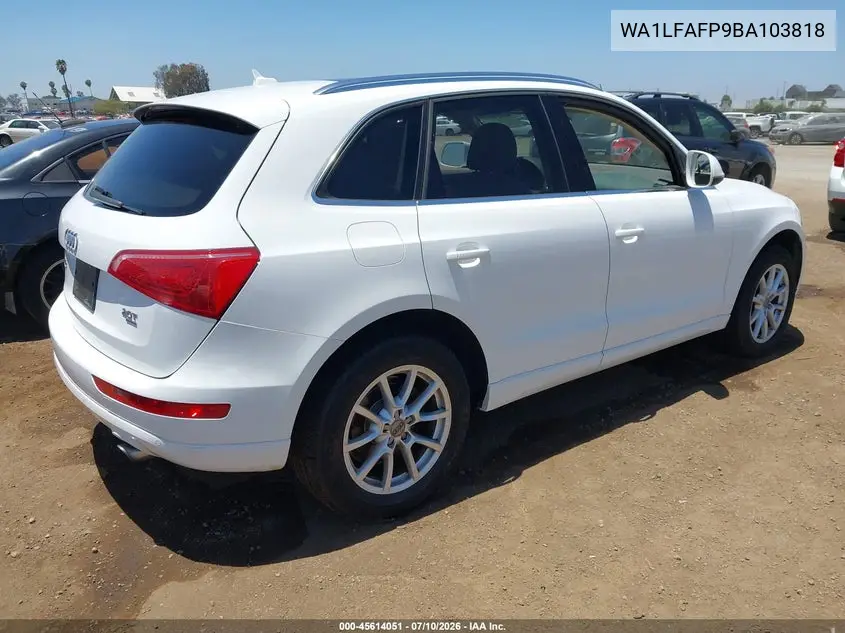 2011 Audi Q5 2.0T Premium VIN: WA1LFAFP9BA103818 Lot: 45614051
