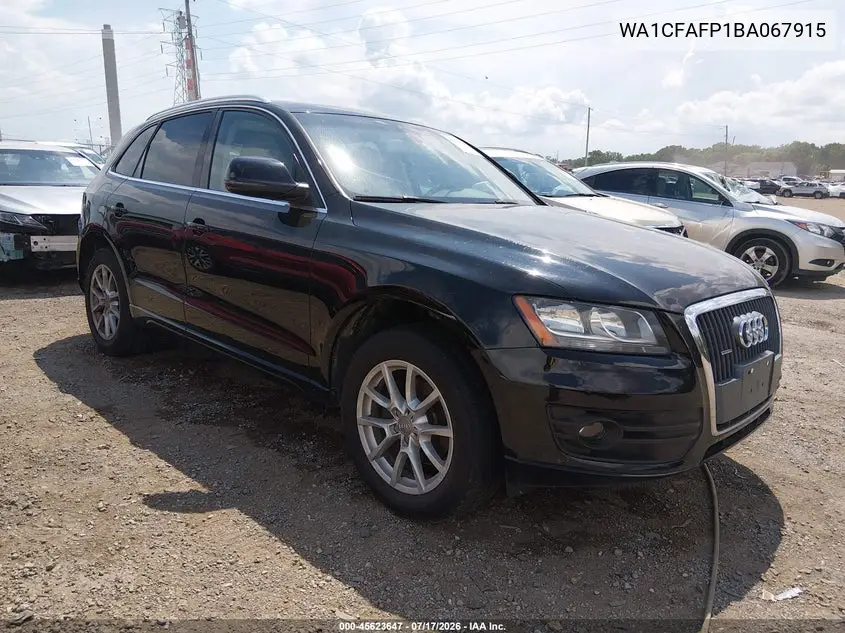 2011 Audi Q5 2.0T Premium VIN: WA1CFAFP1BA067915 Lot: 45623647
