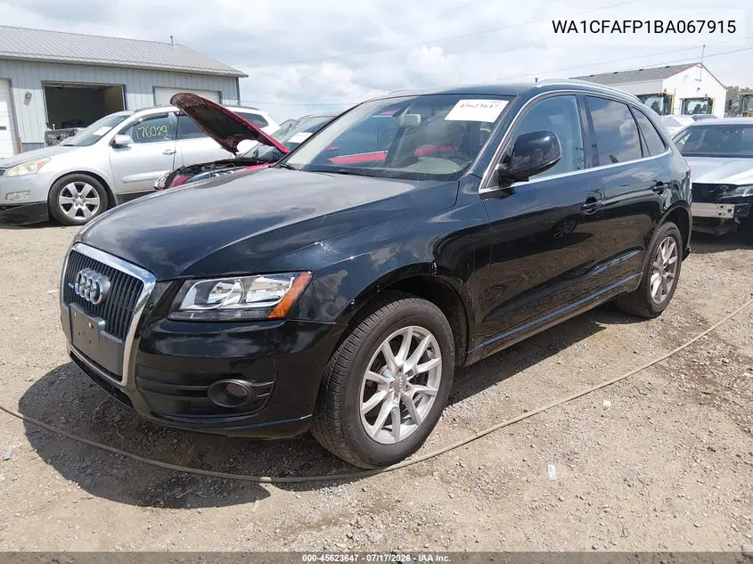 2011 Audi Q5 2.0T Premium VIN: WA1CFAFP1BA067915 Lot: 45623647