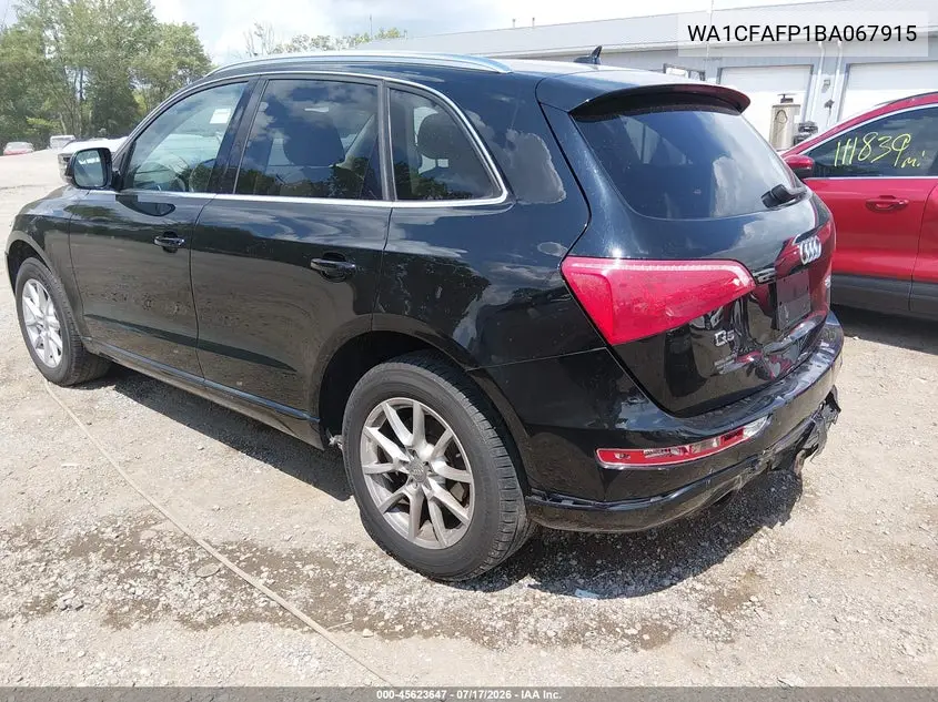 2011 Audi Q5 2.0T Premium VIN: WA1CFAFP1BA067915 Lot: 45623647