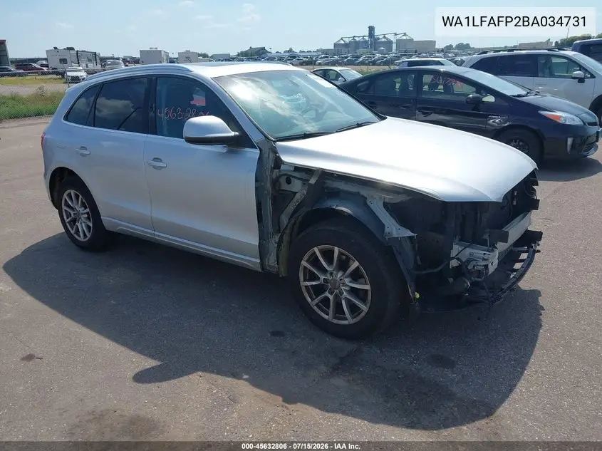 2011 Audi Q5 2.0T Premium VIN: WA1LFAFP2BA034731 Lot: 45632806