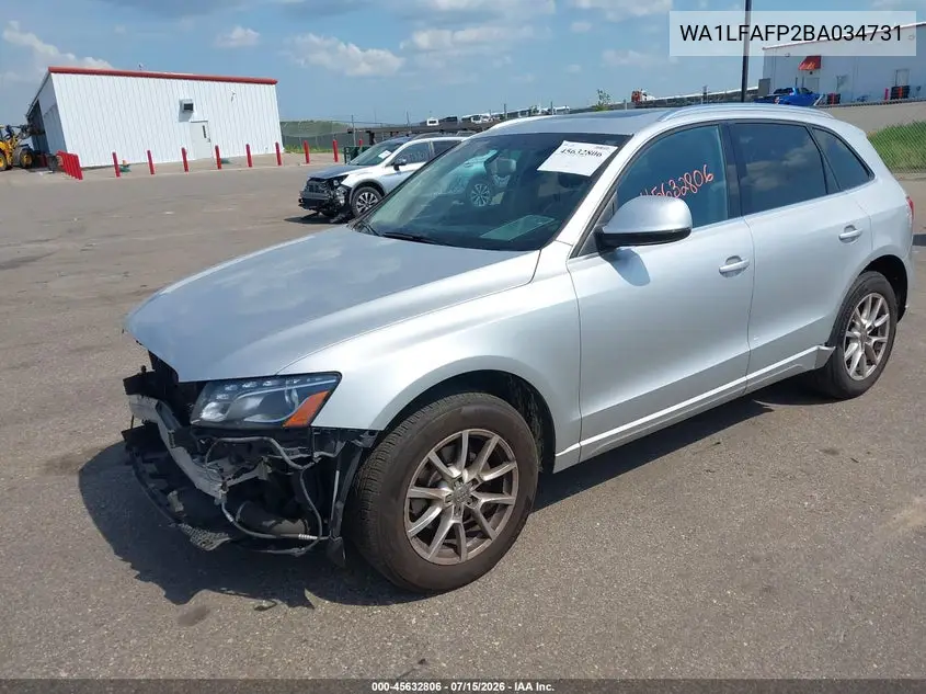 2011 Audi Q5 2.0T Premium VIN: WA1LFAFP2BA034731 Lot: 45632806