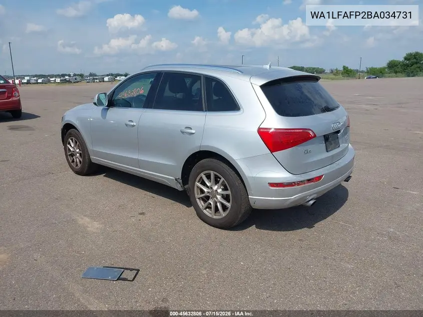 2011 Audi Q5 2.0T Premium VIN: WA1LFAFP2BA034731 Lot: 45632806