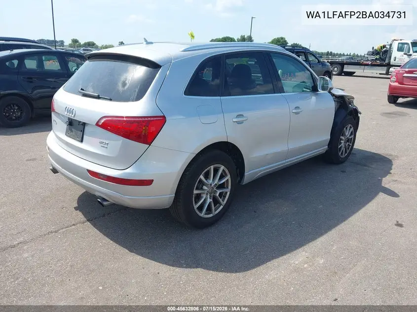 2011 Audi Q5 2.0T Premium VIN: WA1LFAFP2BA034731 Lot: 45632806