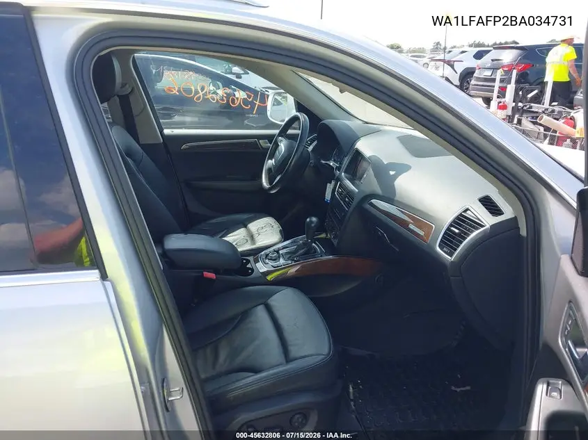 2011 Audi Q5 2.0T Premium VIN: WA1LFAFP2BA034731 Lot: 45632806